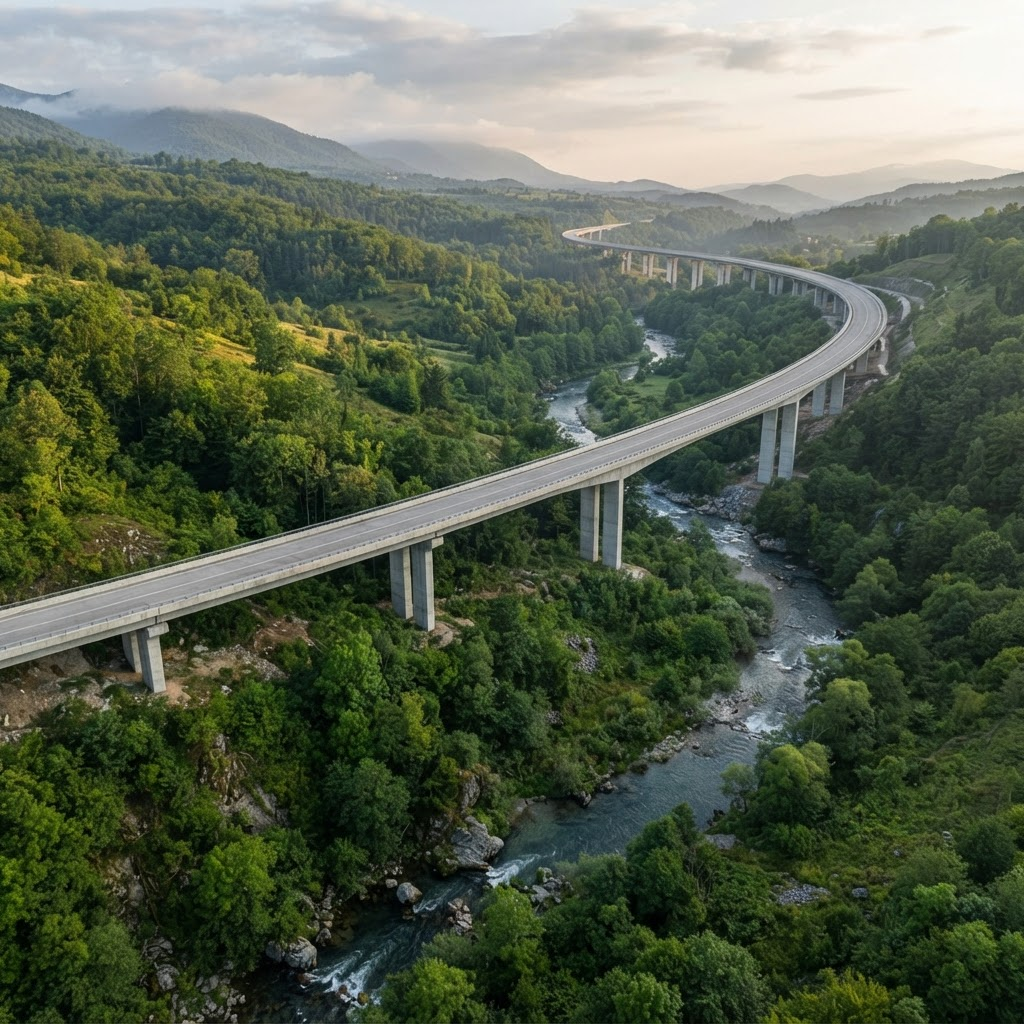 Infraestructura integrada en un entorno natural regenerado